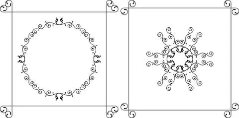 Frame border design Stock Illustration