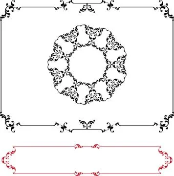 Frame border design Stock Illustration