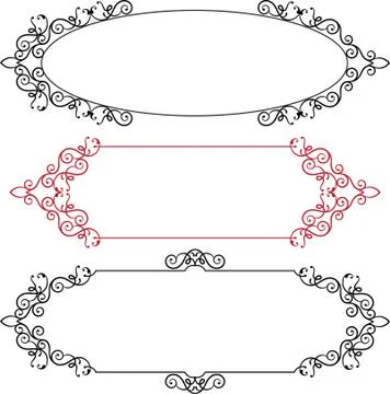 Frame border design Stock Illustration