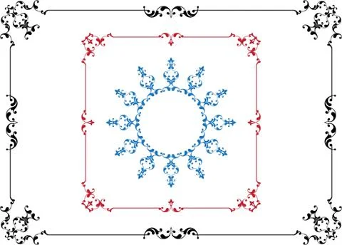 Frame border design Stock Illustration