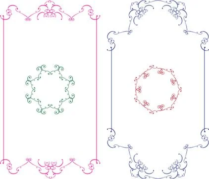 Frame border design Stock Illustration