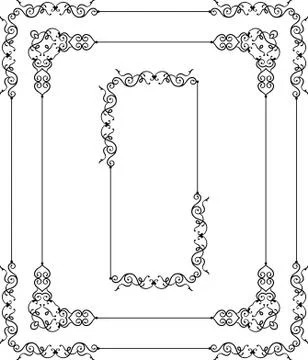 Frame border design Stock Illustration