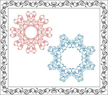 Frame border design Stock Illustration