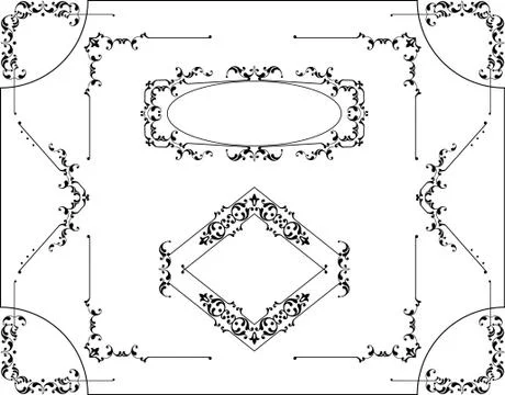 Frame border design Stock Illustration