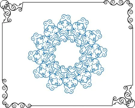 Frame border design Stock Illustration