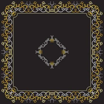 Frame border design Stock Illustration