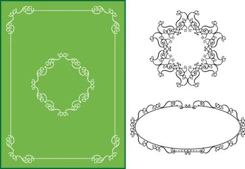 Frame border design Illustrazione stock