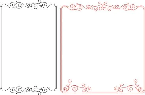 Frame border design Stock Illustration