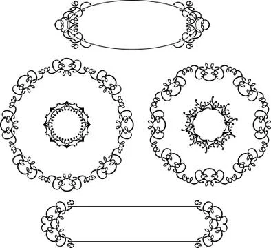 Frame border design Stock Illustration