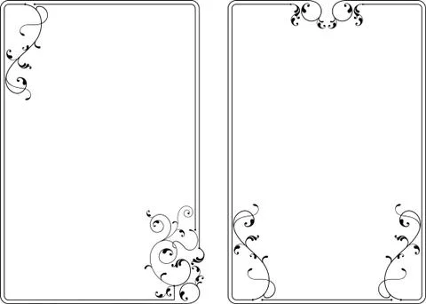 Frame border design Stock Illustration