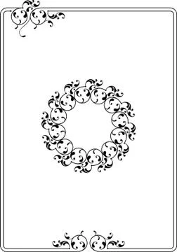 Frame border design Stock Illustration