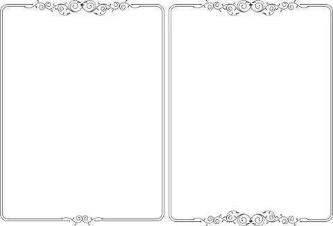 Frame border design Stock Illustration
