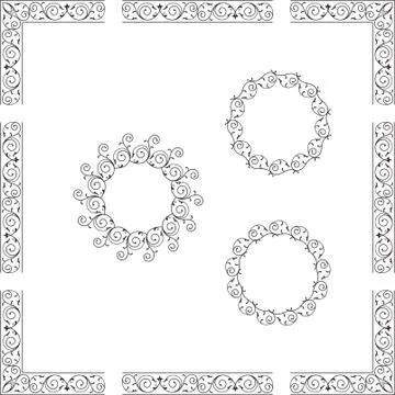 Frame border design Stock Illustration