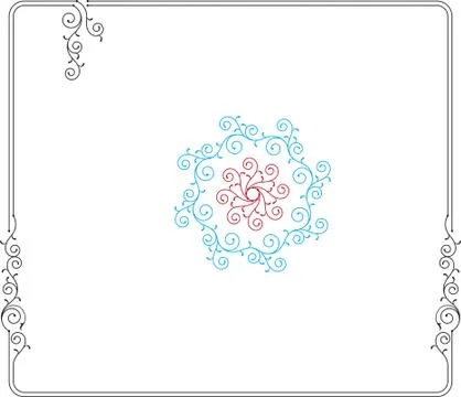 Frame border design Stock Illustration