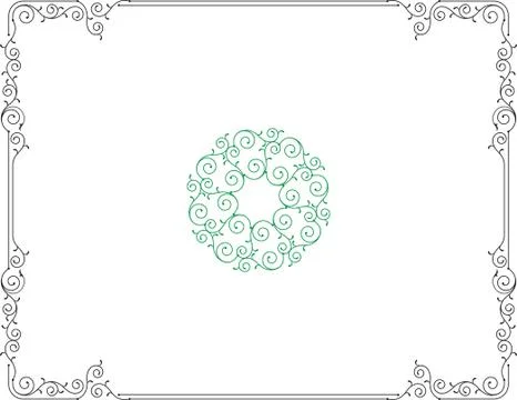 Frame border design Stock Illustration