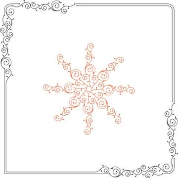 Frame border design Stock Illustration
