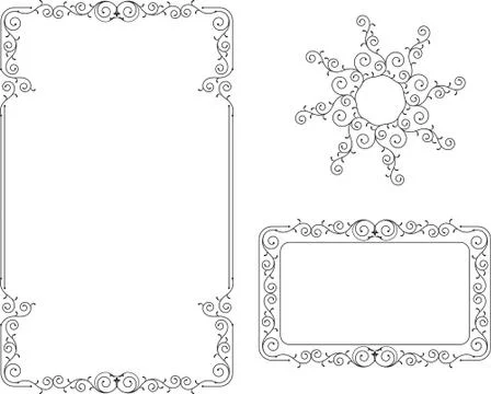 Frame border design Stock Illustration