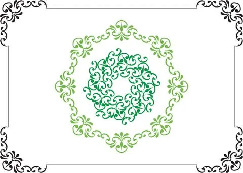 Frame border design Stock Illustration