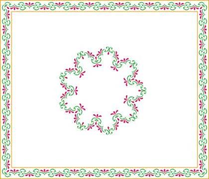 Frame border design Stock Illustration