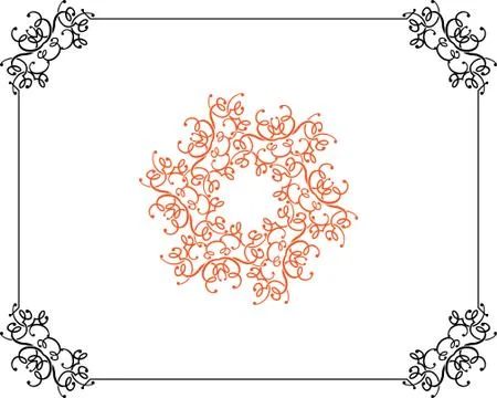 Frame border design Stock Illustration