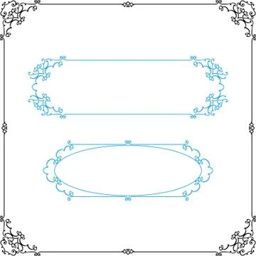 Frame border design Illustrazione stock