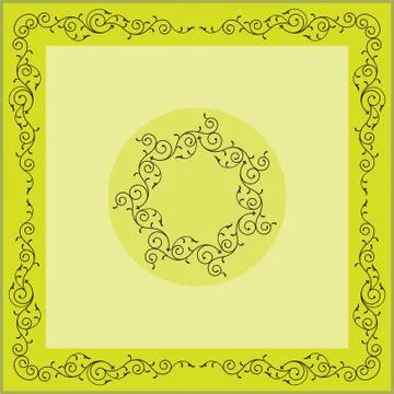 Frame border design Stock Illustration