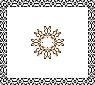 Frame border design Stock Illustration