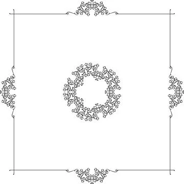 Frame border design Stock Illustration