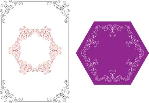 Frame border design Stock Illustration