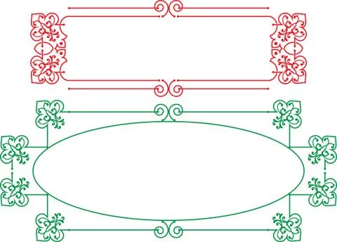 Frame border design Illustrazione stock