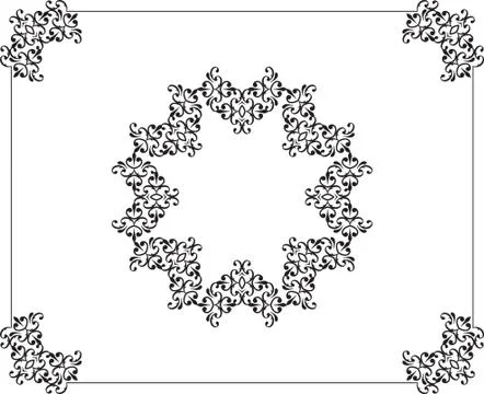 Frame border design Stock Illustration