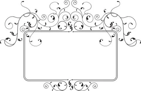 Frame border design Stock Illustration