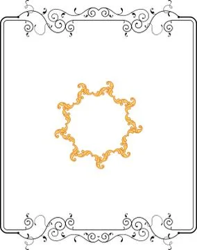 Frame border design Stock Illustration