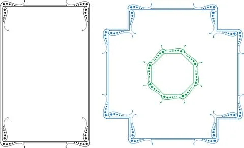 Frame border design Stock Illustration