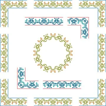 Frame border design Stock Illustration