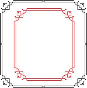 Frame border design Stock Illustration