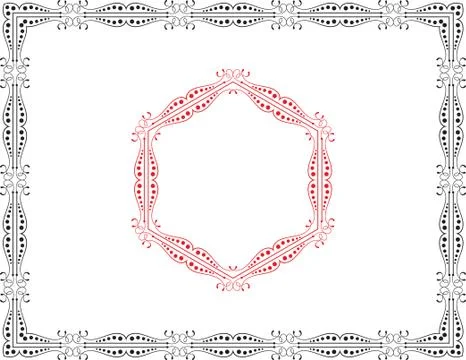 Frame border design Stock Illustration