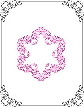 Frame border design Stock Illustration