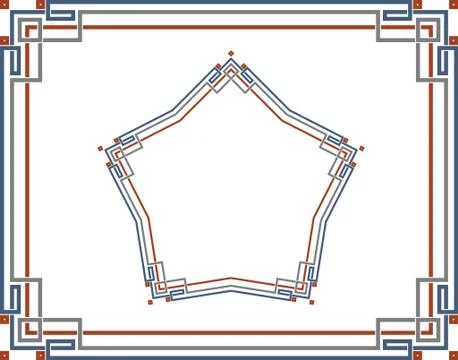 Frame border design Illustrazione stock
