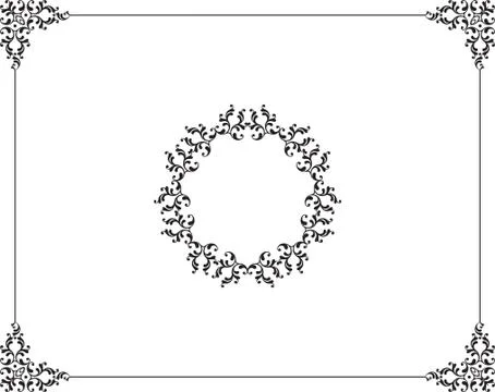 Frame border design Stock Illustration
