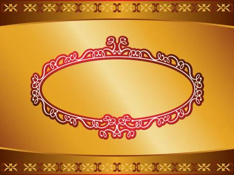 Frame border design Stock Illustration