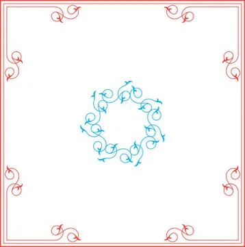 Frame border design Stock Illustration