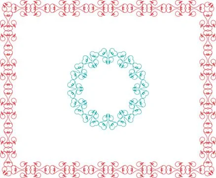 Frame border design Illustrazione stock