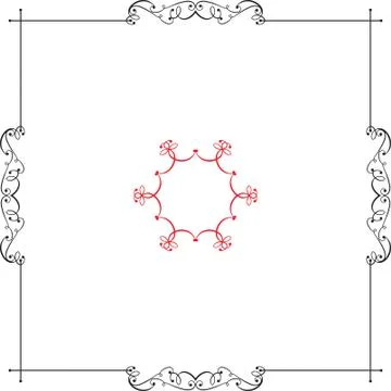 Frame border design Illustrazione stock
