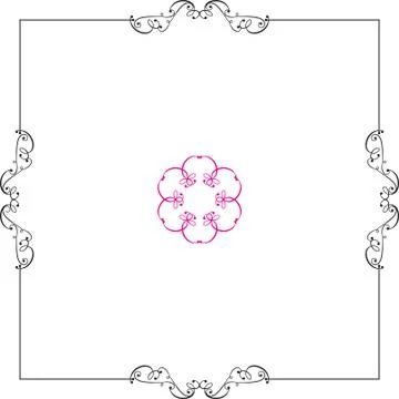 Frame border design Stock Illustration
