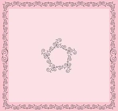 Frame border design Stock Illustration