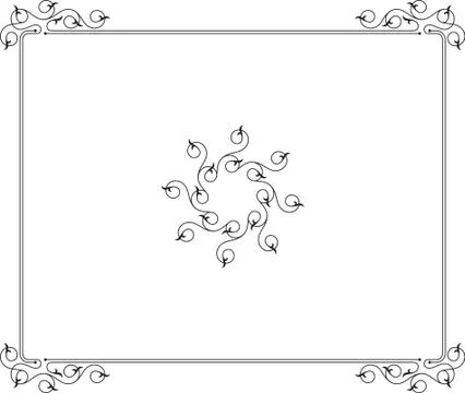 Frame border design Stock Illustration