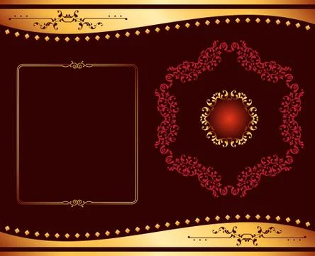 Frame border design Stock Illustration