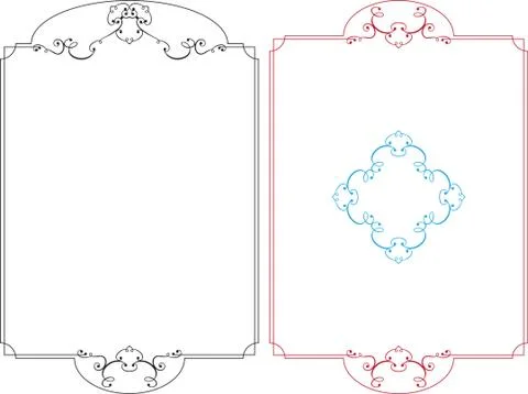 Frame border design Illustrazione stock
