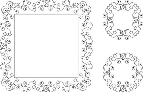 Frame border design Stock Illustration